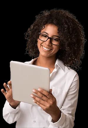 Woman with laptop